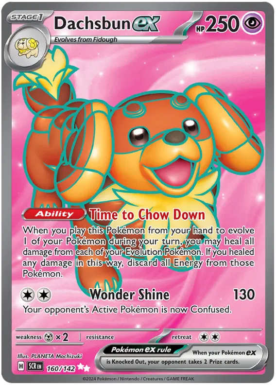 Dachsbun ex Ultra Rare Stellar Crown Pokemon Single Card 160/142