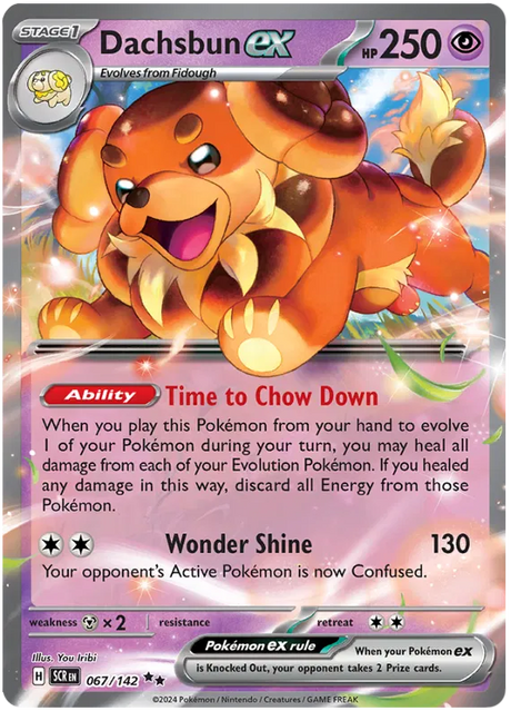 Dachsbun ex Stellar Crown Pokemon Single Card 067/142