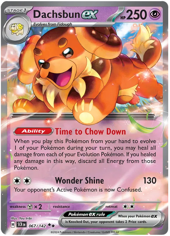 Dachsbun ex Stellar Crown Pokemon Single Card 067/142