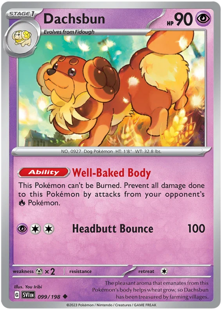 Dachsbun Scarlet & Violet Base Set Pokemon Card Single