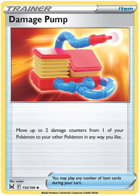 Damage Pump Lost Origin Pokemon Single Card 156/196