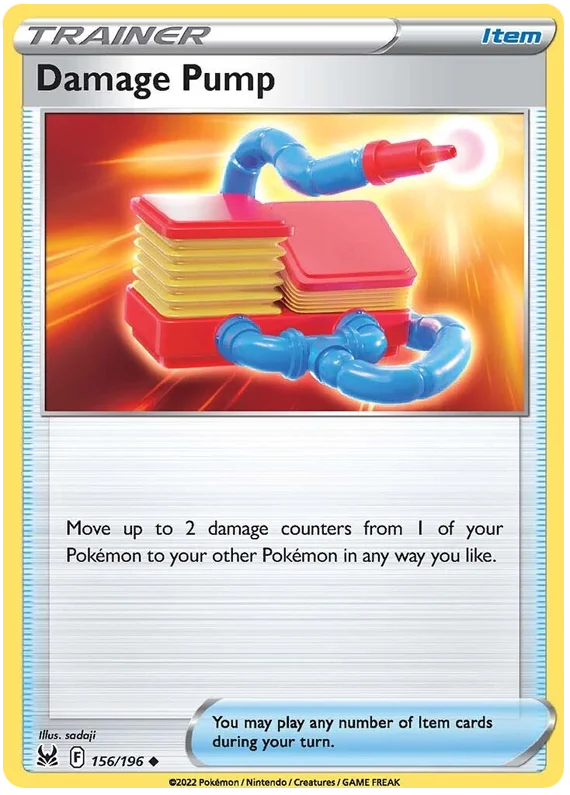 Damage Pump Lost Origin Pokemon Single Card 156/196