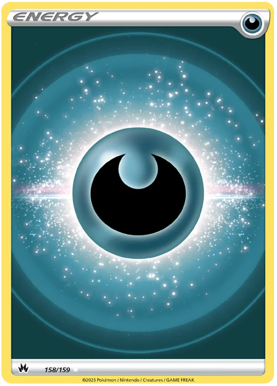 Darkness Energy Textured Full Art Crown Zenith Pokemon Card Single