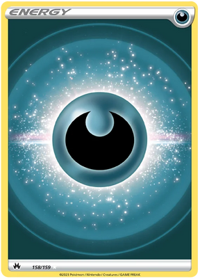 Darkness Energy Textured Full Art Crown Zenith Pokemon Card Single