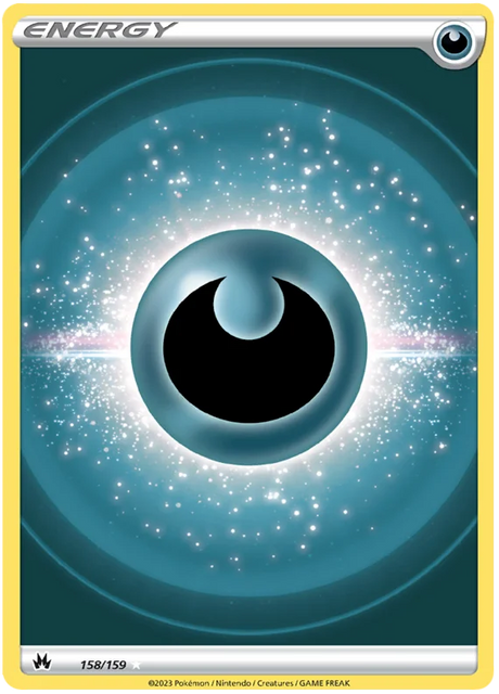 Darkness Energy Textured Full Art Crown Zenith Pokemon Card Single