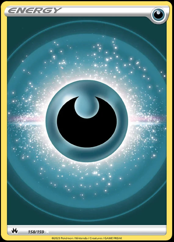 Darkness Energy Textured Full Art Crown Zenith Pokemon Card Single