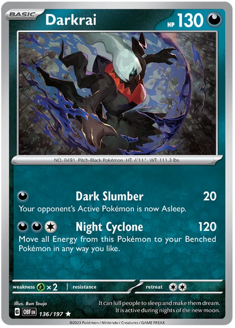 Darkrai Obsidian Flames Single Pokemon Card
