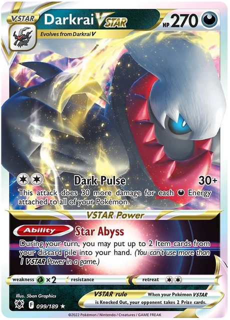 Darkrai VSTAR Astral Radiance Pokemon Card Singles 099/189
