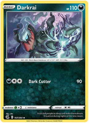 Darkrai Fusion Strike Pokemon Card Singles 167/264