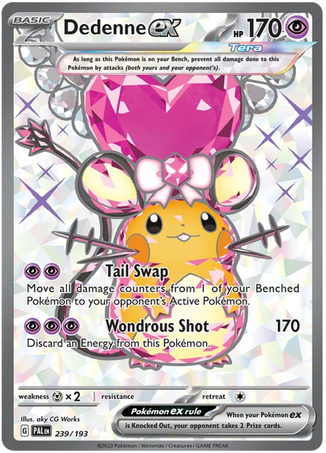 Dedenne ex Full Art Paldea Evolved Single Pokemon Card