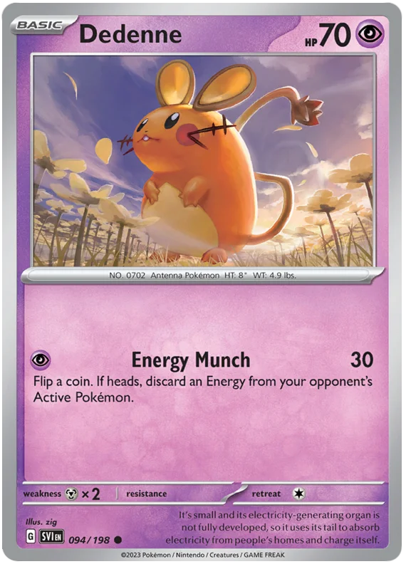 Dedenne 094 Scarlet & Violet Base Set Pokemon Card Single