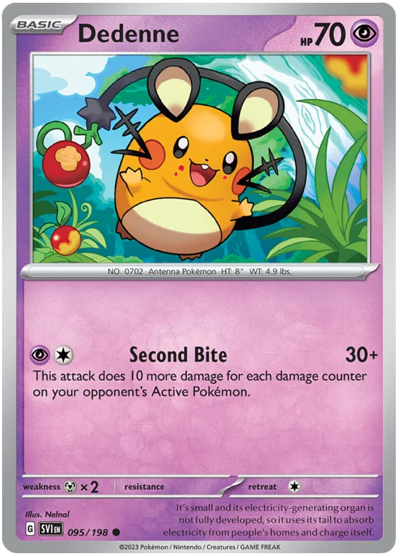 Dedenne 095 Scarlet & Violet Base Set Pokemon Card Single