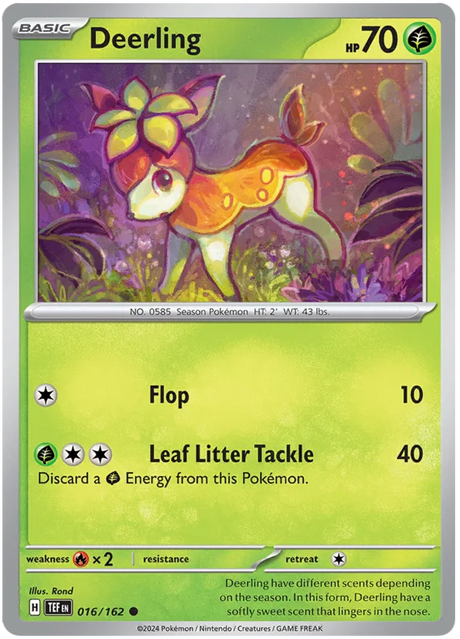 Deerling Temporal Forces Pokemon Single 016/162