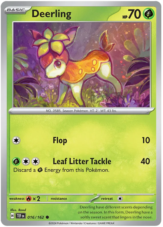 Deerling Temporal Forces Pokemon Single 016/162