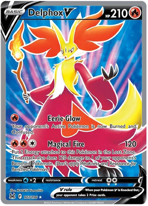 Delphox V (Full Art) Lost Origin Pokemon Single Card 173/196