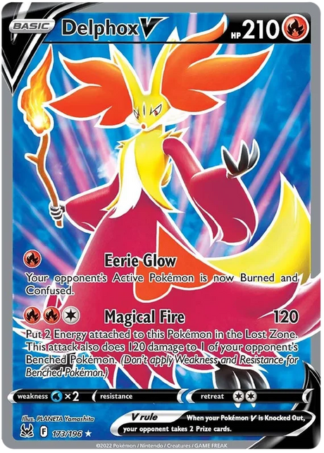 Delphox V (Full Art) Lost Origin Pokemon Single Card 173/196