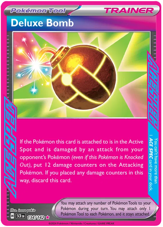 Deluxe Bomb ACE SPEC Stellar Crown Pokemon Single Card 134/142