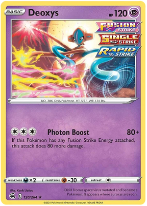 Deoxys Fusion Strike Pokemon Card Singles 120/264