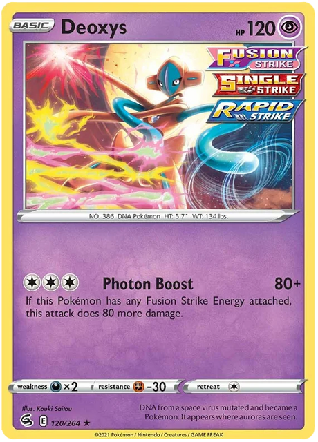 Deoxys Fusion Strike Pokemon Card Singles 120/264
