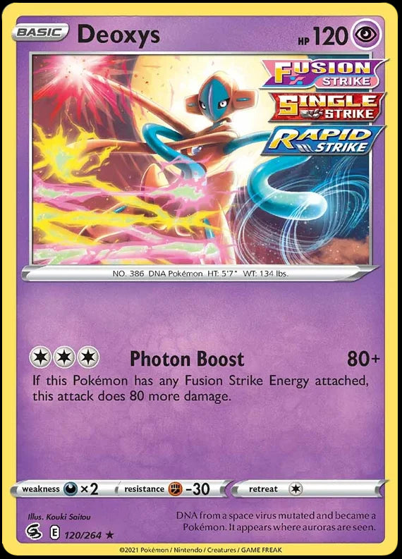 Deoxys Fusion Strike Pokemon Card Singles 120/264