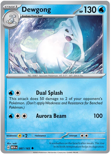 Dewgong 151 Single Pokemon Card