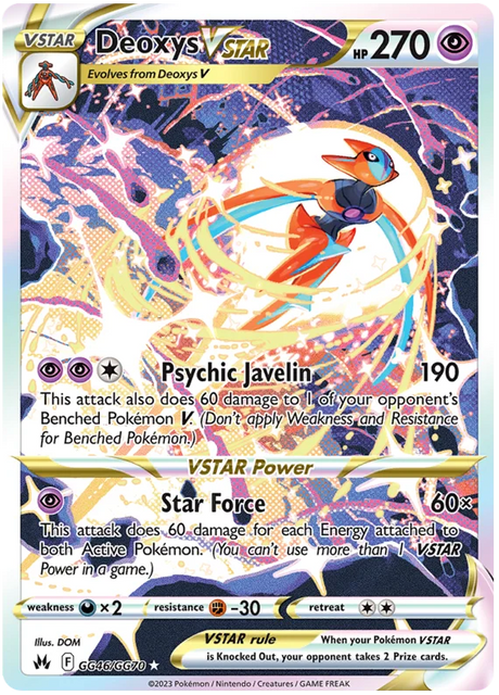 Deoxys VSTAR Crown Zenith Galarian Gallery Pokemon Card Single
