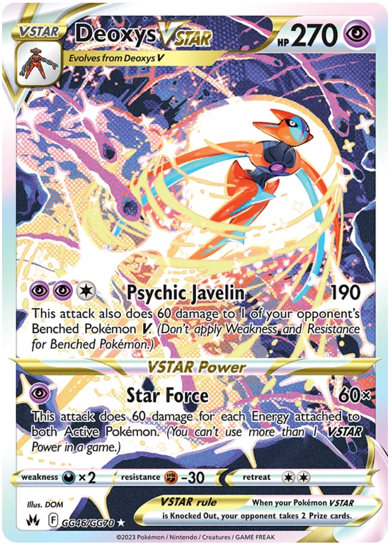 Deoxys VSTAR Crown Zenith Galarian Gallery Pokemon Card Single
