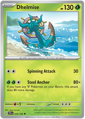 Dhelmise Temporal Forces Pokemon Single 019/162