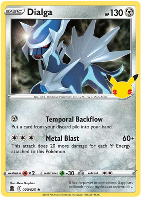 Dialga Celebrations Pokemon Card Single 020/025