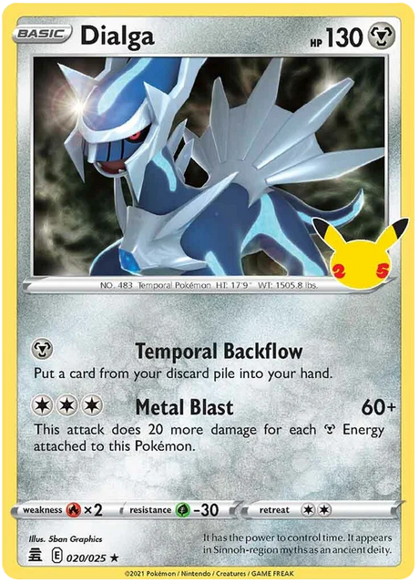 Dialga Celebrations Pokemon Card Single 020/025