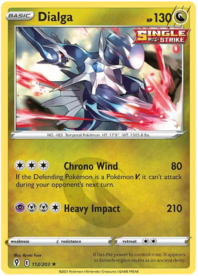 Dialga 112/203 - Pokemon TCG Evolving Skies card