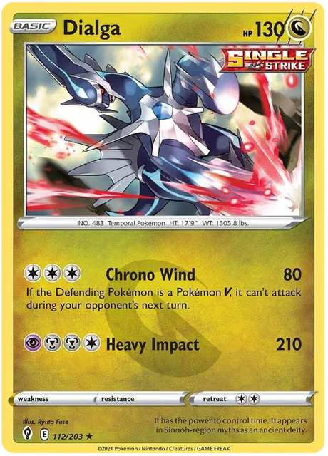Dialga 112/203 - Pokemon TCG Evolving Skies card