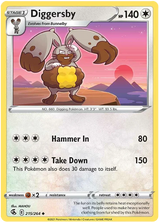 Diggersby Fusion Strike Pokemon Card Singles 215/264