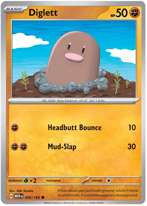 Diglett 151 Single Pokemon Card
