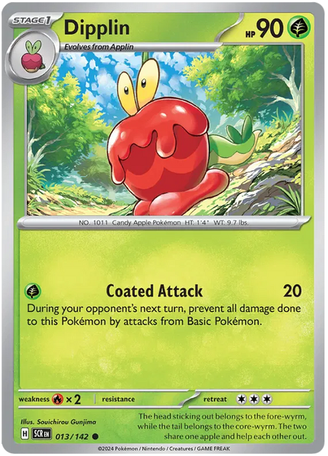 Dipplin Stellar Crown Pokemon Single Card 013/142