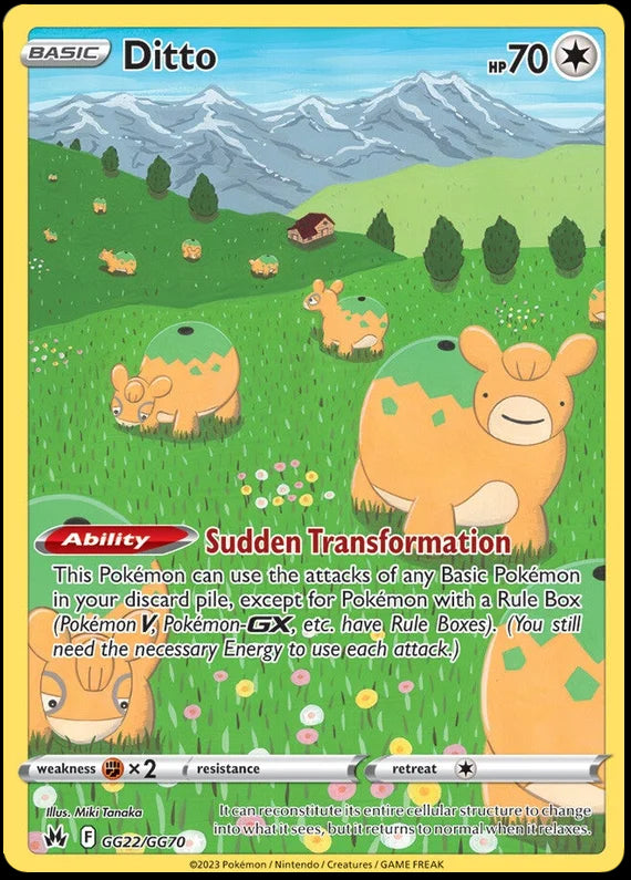 Ditto Crown Zenith Galarian Gallery Pokemon Card Single