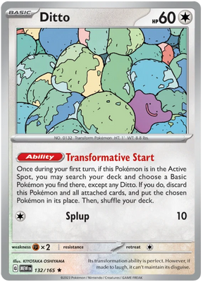 Ditto 151 Single Pokemon Card