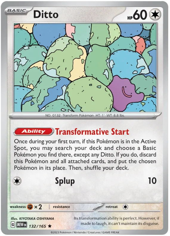 Ditto 151 Single Pokemon Card