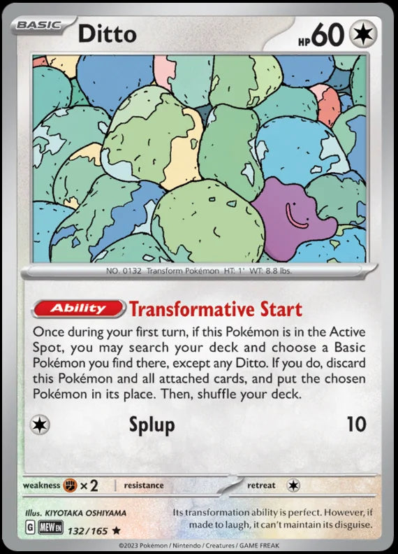 Ditto 151 Single Pokemon Card