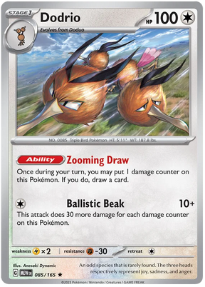 Dodrio 151 Single Pokemon Card