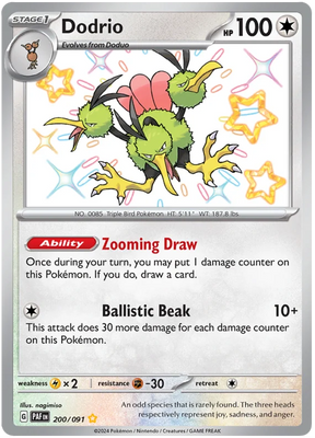 Dodrio Paldean Fates Pokemon Card Single 200/091