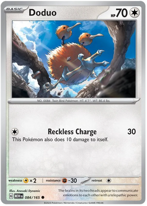 Doduo 151 Single Pokemon Card