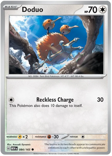 Doduo 151 Single Pokemon Card