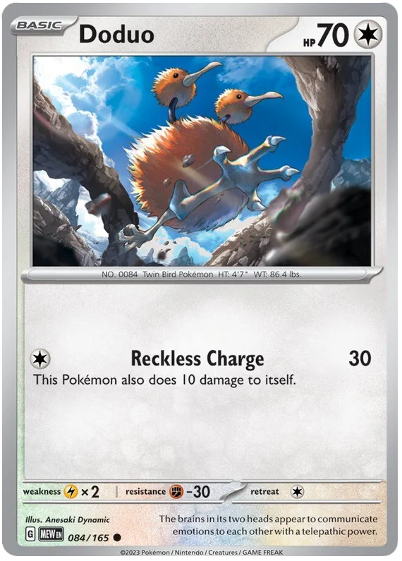 Doduo 151 Single Pokemon Card