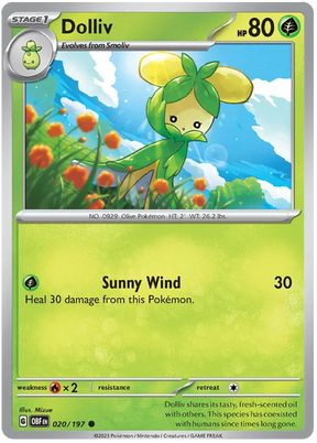 Dolliv Obsidian Flames Single Pokemon Card