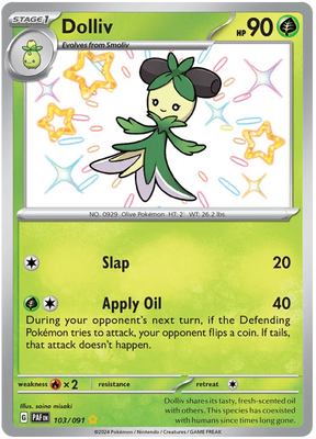 Dolliv Paldean Fates Pokemon Card Single 103/091