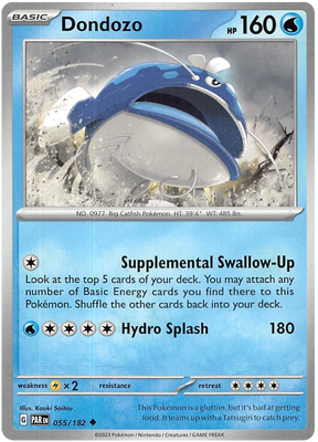 Dondozo Paradox Rift Single Pokemon Card 055/182