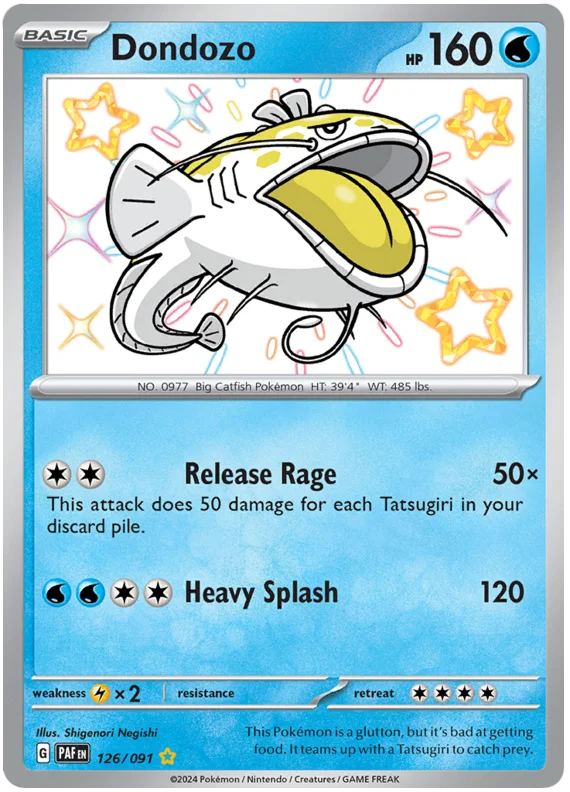 Dondozo Paldean Fates Pokemon Card Single 126/091