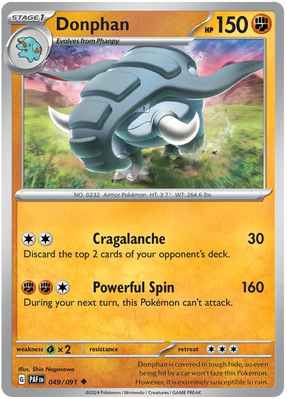 Donphan Paldean Fates Pokemon Card Single 049/091