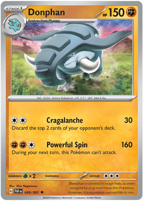 Donphan Paldean Fates Pokemon Card Single 049/091
